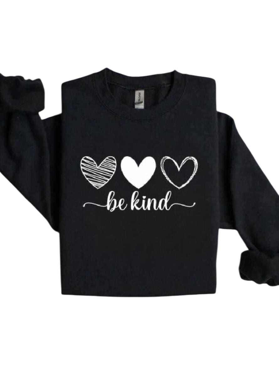 Be Kind Graphic CrewNeck Sweatshirt Ocean and 7th