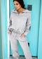 Solid Quarter-Zip Top and Drawstring Pants Set Poet Street Boutique