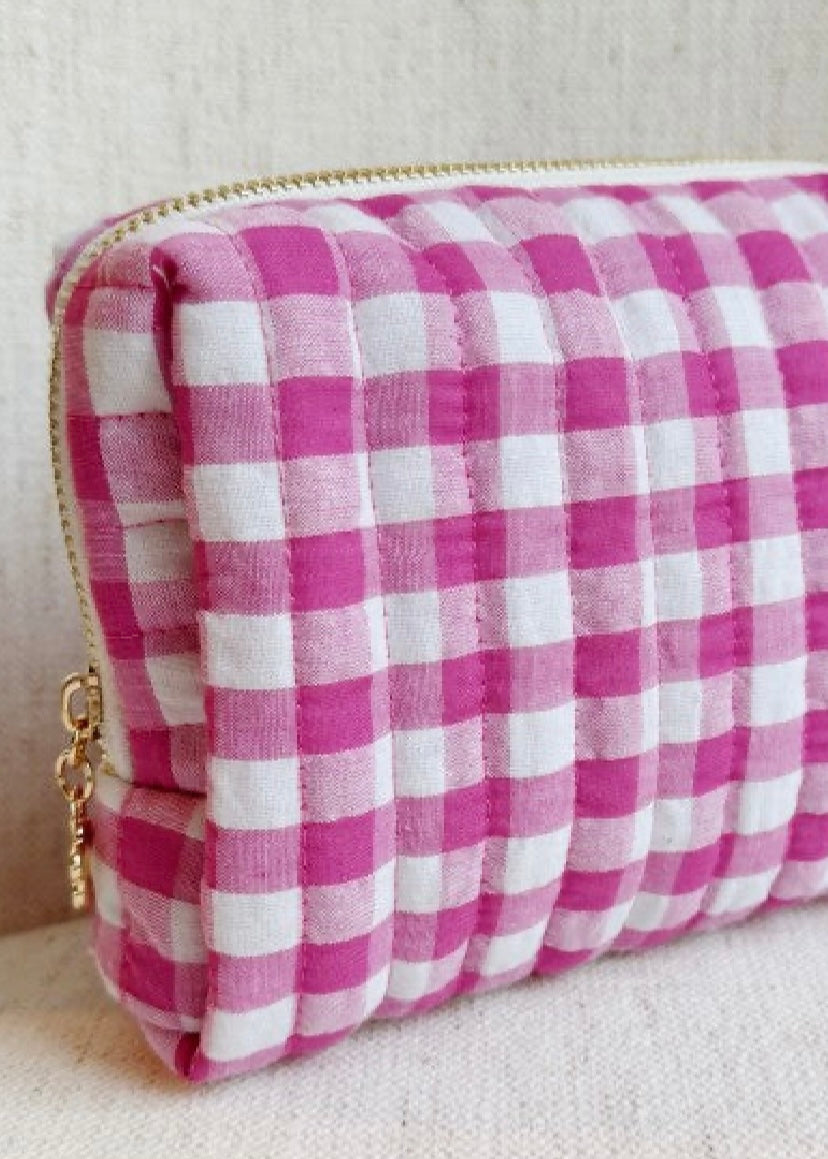 Color Parade Gingham Cosmetic Case Ellison and Young