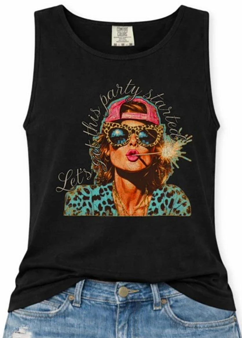 Summer Party Girl Graphic Tank ATTA TOOD