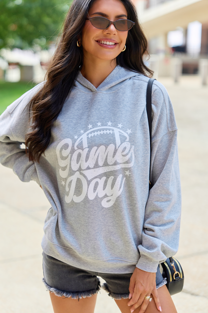Game Day Light Grey Graphic Hoodie