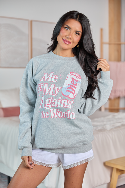 Me Against The World Light Graphic Sweatshirt