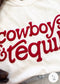 Cowboys & Tequila Puff Print Graphic Tee Poet Street Boutique