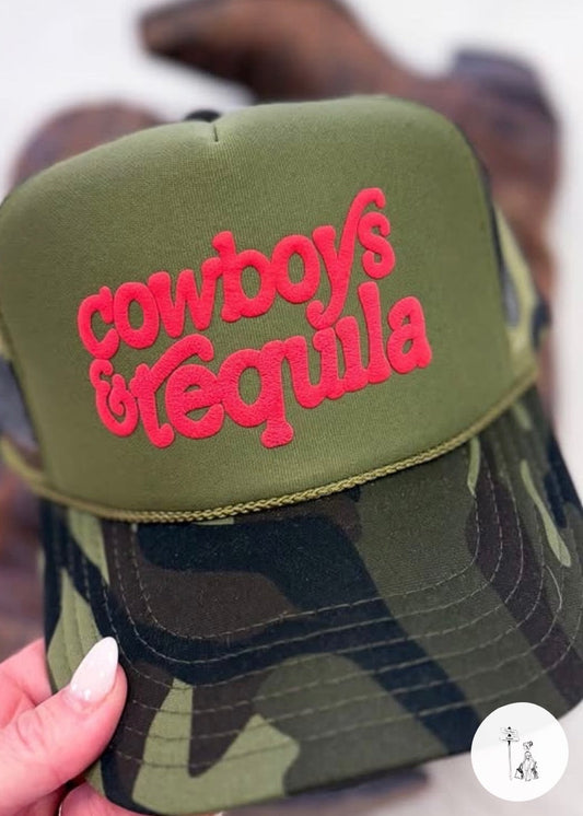 Cowboys & Tequilla Trucker Hat Poet Street Boutique