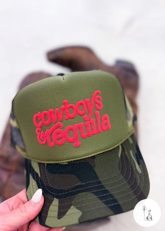 Cowboys & Tequilla Trucker Hat Poet Street Boutique