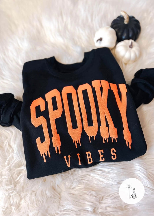 Spooky Vibes Puff Print Sweatshirt