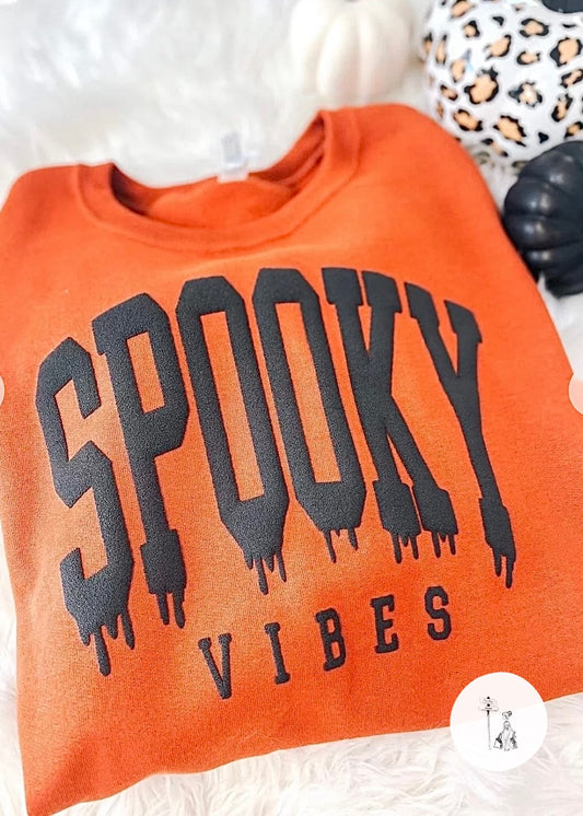 Spooky Vibes Puff Print Sweatshirt