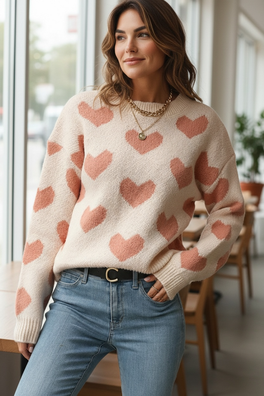 Miss Sparkling Everyday Heart Sweater Miss Sparkling
