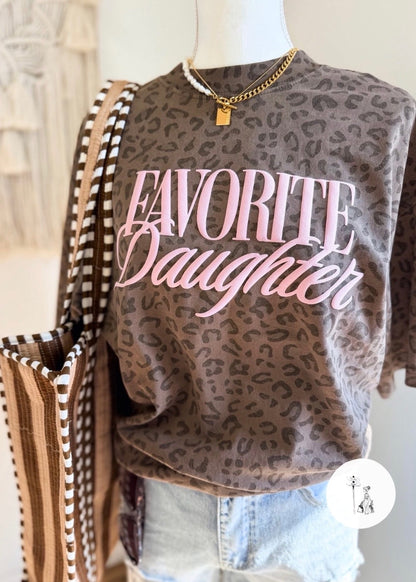 Favorite Daughter Puff Print Leopard Tee