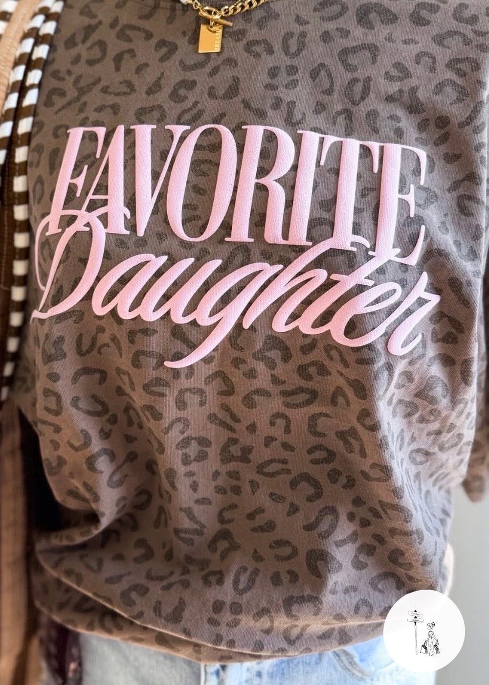 Favorite Daughter Puff Print Leopard Tee
