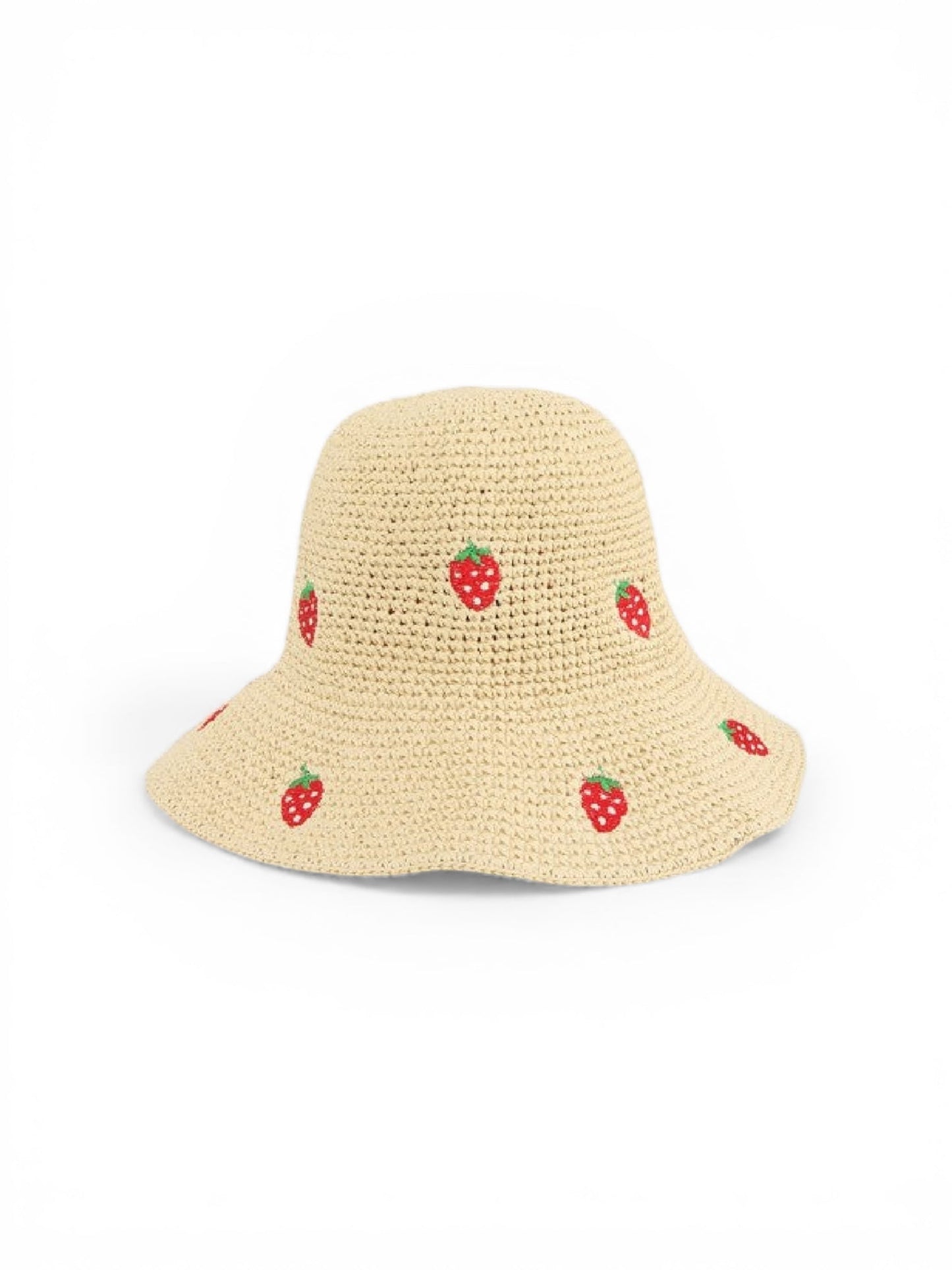 Sweet Strawberry Crochet Bucket Hat Poet Street Boutique