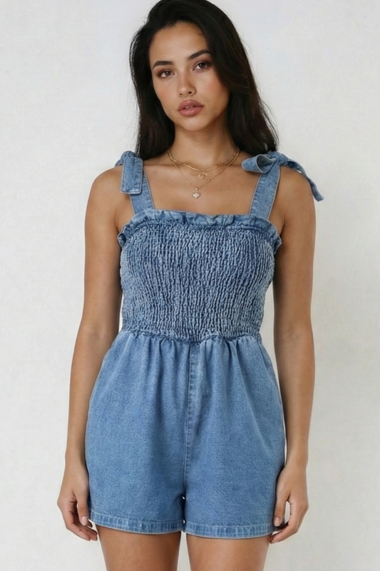 Miss Sparkling Denim Romper