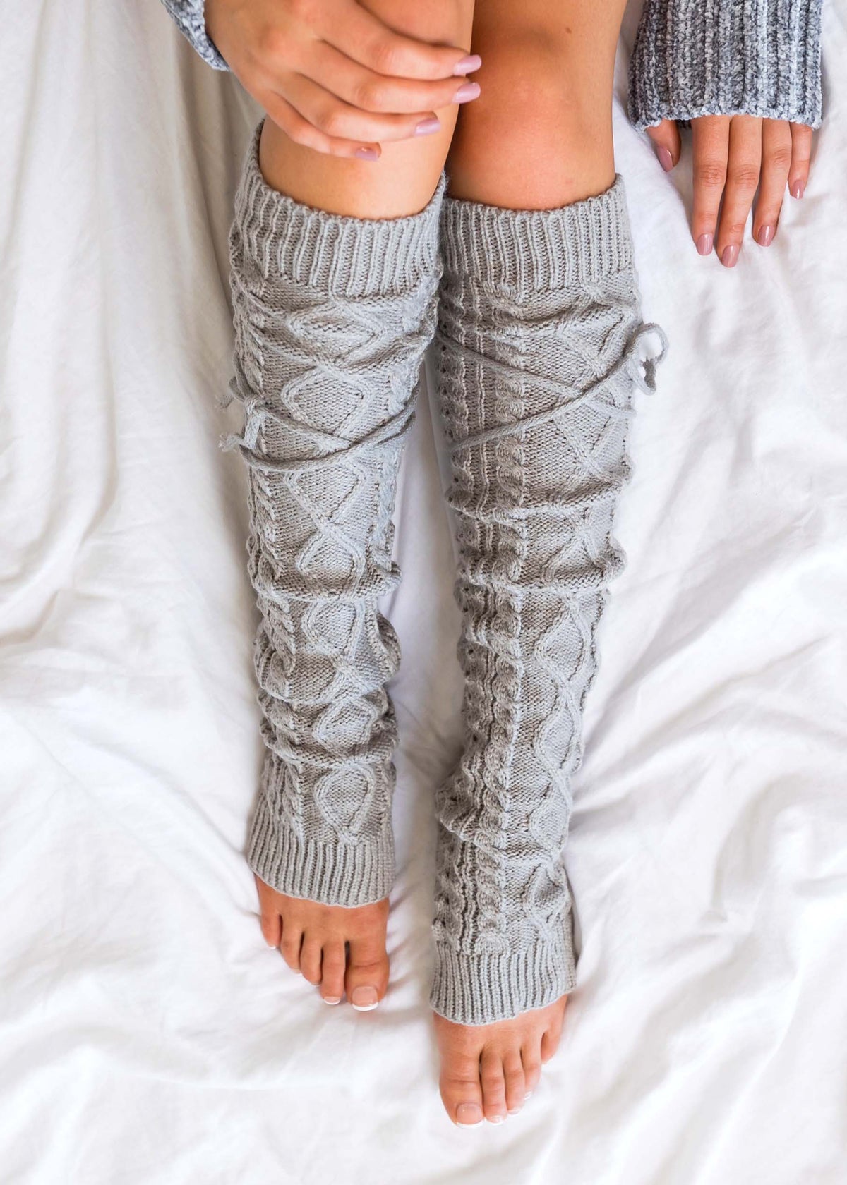 Long Cable-Knit Leg Warmer
