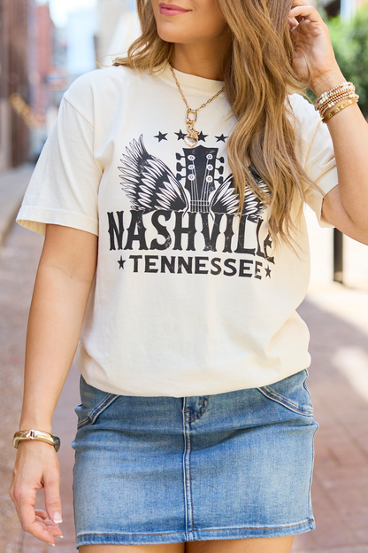 Nashville Wings Ivory Comfort Colors Graphic Tee