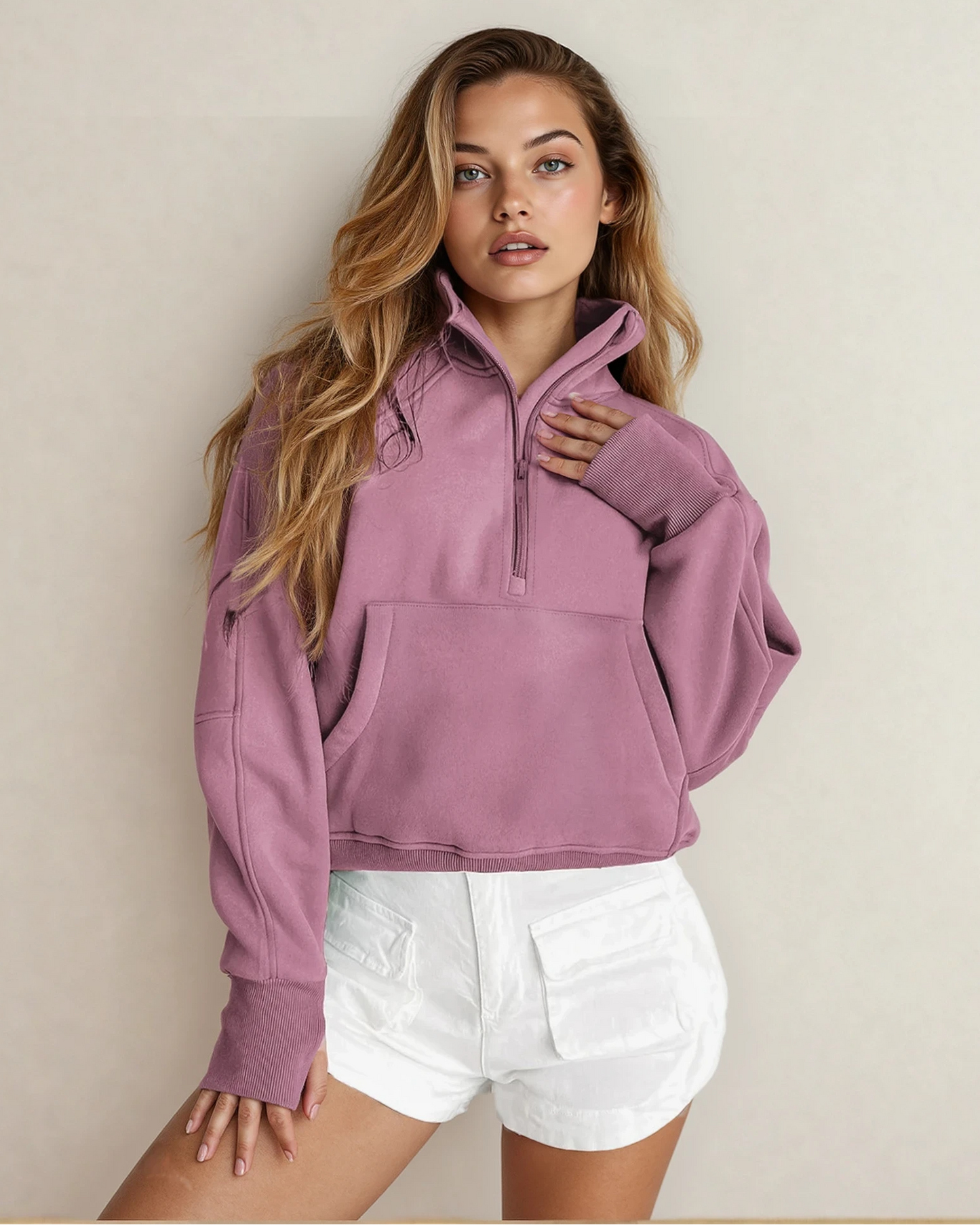 Phalaenopsis Haven 1/2 Zip Pullover