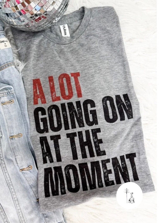 A Lot Going On Graphic Tee mom graphic tee Poet Street Boutique Grey Small 