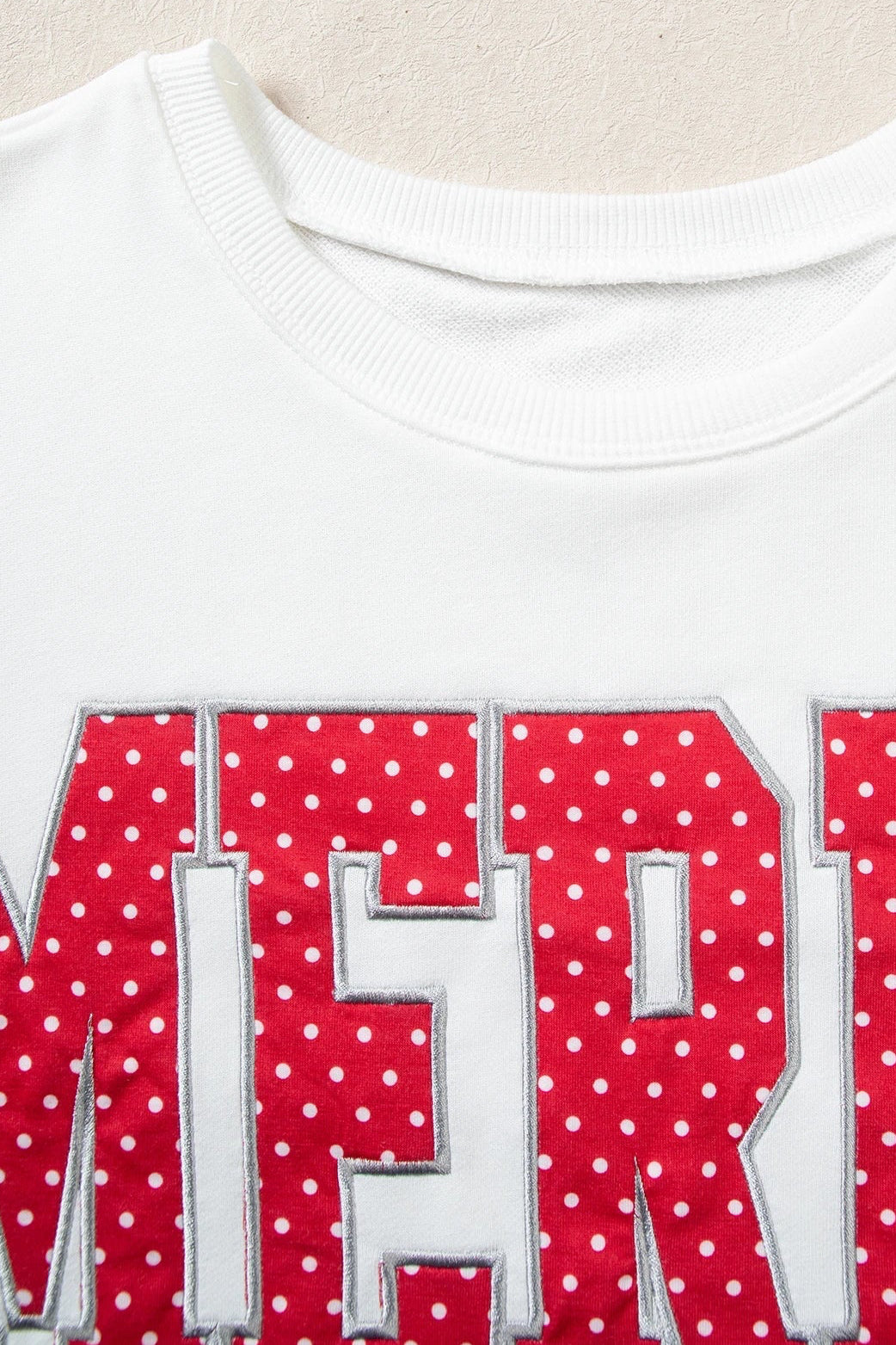 Christmas MERRY Letter Print Top & Shorts Set
