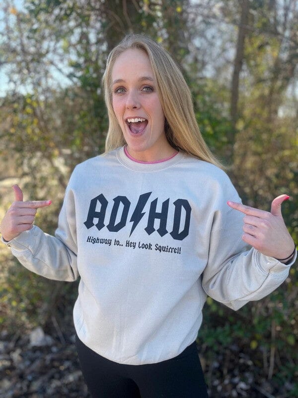 ADHD Sweatshirt adhd graphic sweatshirt Poet Street Boutique 