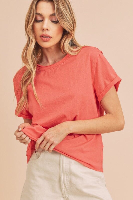 Aemi + Co Isla Top tee Aemi + Co CORAL S 