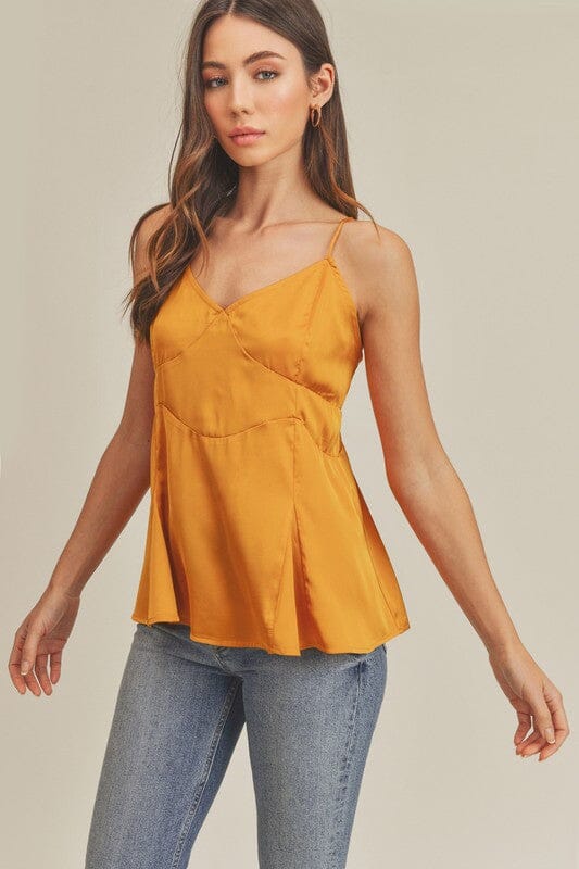 Aemi + Co Moon Tie Tank dressy tank Aemi + Co MUSTARD S 