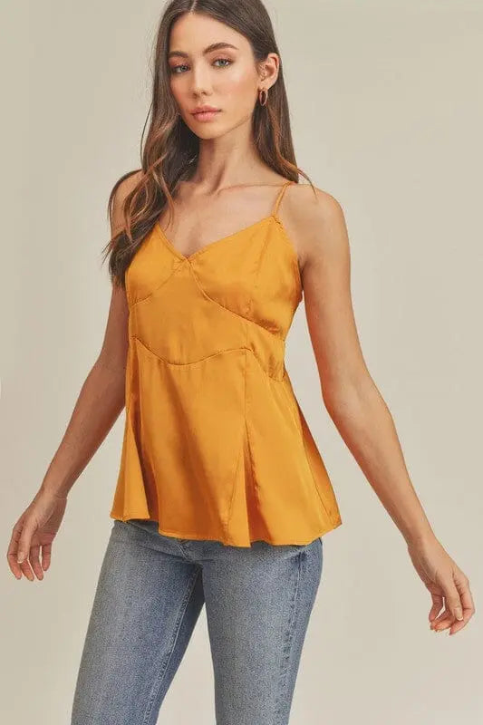 Aemi + Co Moon Tie Tank dressy tank Aemi + Co MUSTARD S