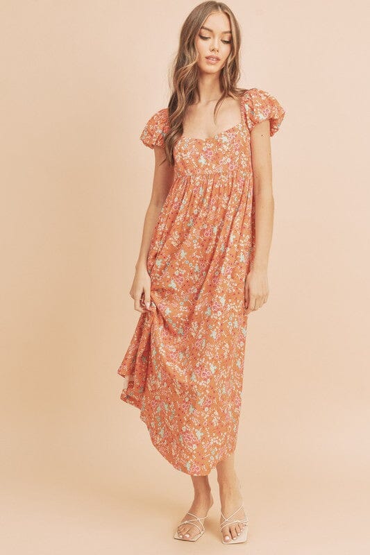 Aemi + Co Reversible Amelia Dress Floral maxi dress Aemi + Co CORAL S 
