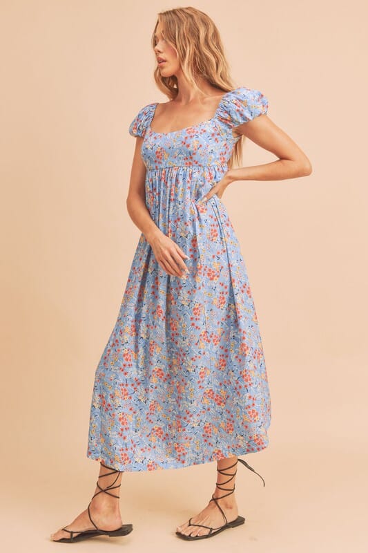 Aemi + Co Reversible Amelia Dress Floral maxi dress Aemi + Co SKY S 