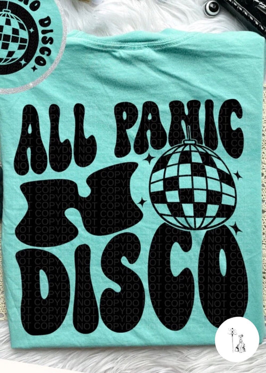 All Panic No Disco Comfort Colors Tee funny graphic tee Poet Street Boutique S MARGARITA 