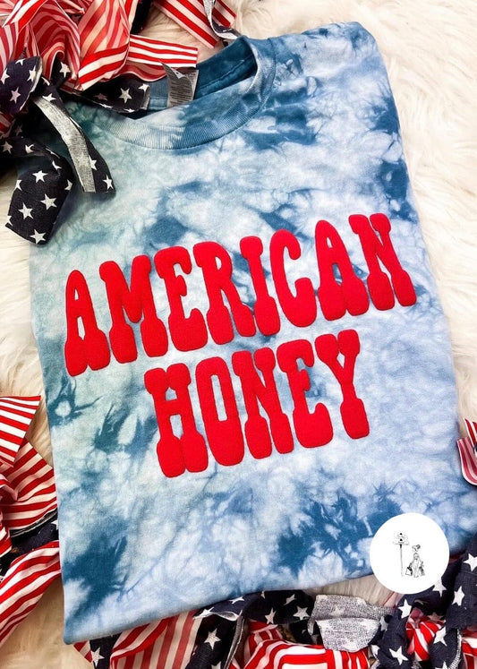 American Honey Puff Print Graphic Tee graphic tee Poet Street Boutique 