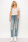 Artemis Vintage Bleach Sprinkled Fray Hem Jeans bleach sprinkled jeans Artemis Vintage 