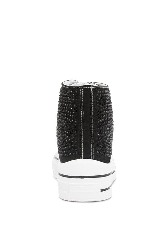 Asuka Rhinestone Embellished Ankle-Length Sneakers Rag Company 