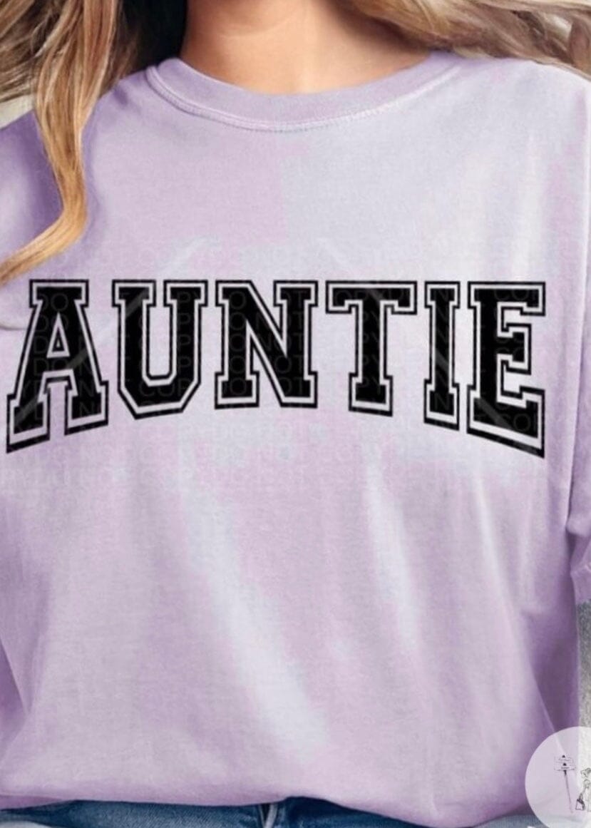 Auntie Comfort Colors Tee graphic t-shirt Poet Street Boutique 
