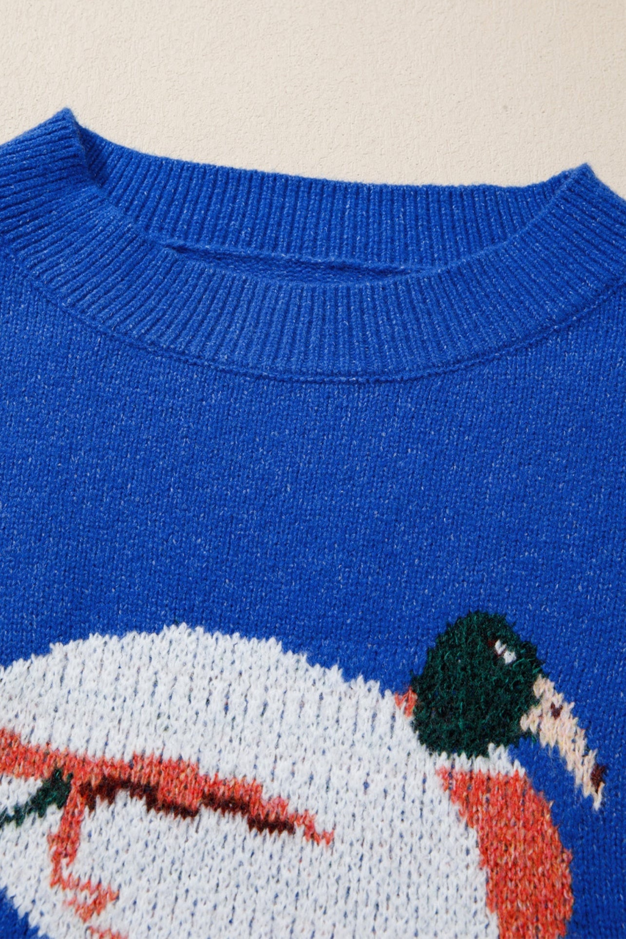 Mallard Duck Drop Shoulder Long Sleeve Sweater