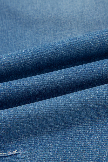 Medium Wash Denim High Waist Barrel Leg Jeans
