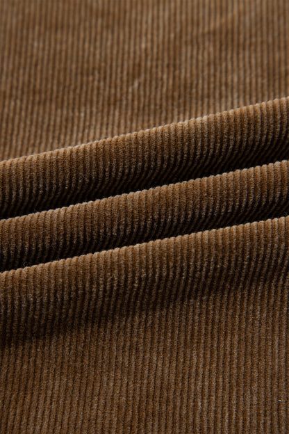 Solid Corduroy Mineral Washed Straight Leg Pants
