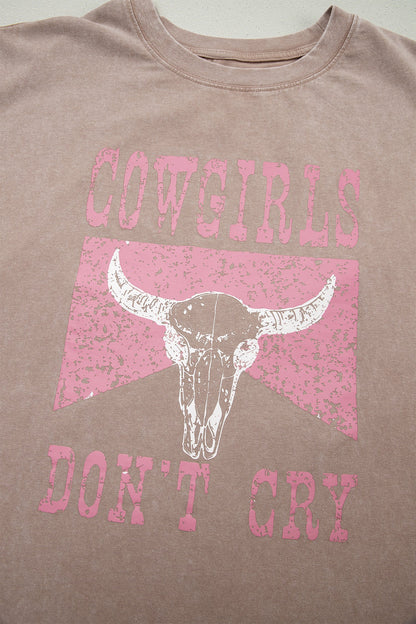 Western Cowgirls Don't Cry Graphic Tank Top