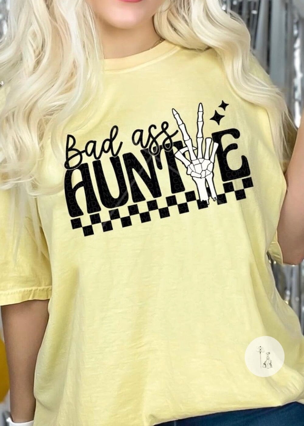 Bad Ass Auntie Comfort Colors Tee graphic t-shirt Poet Street Boutique S HOT & SUNNY 