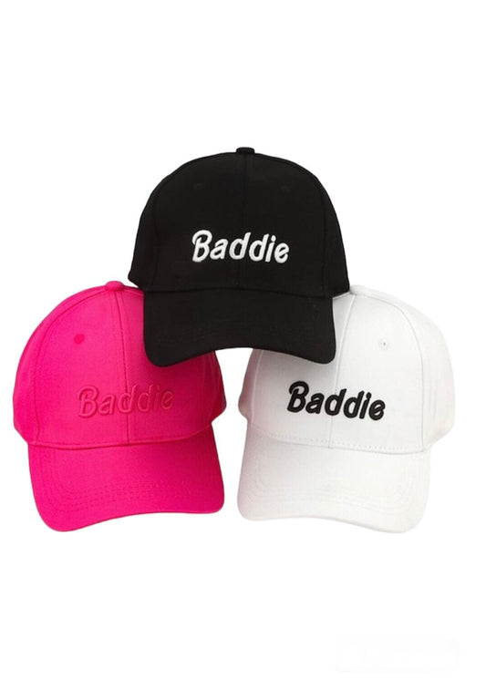 Baddie Embroidered Baseball Hat baseball hat Poet Street Boutique BLACK OS 