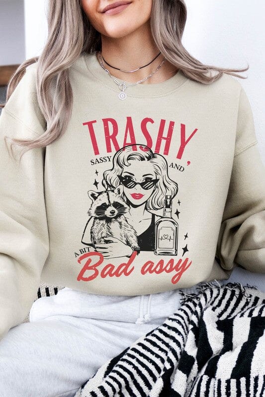 Baddie Girly Retro, Sassy Sweatshirt Rebel Stitch Sand S 