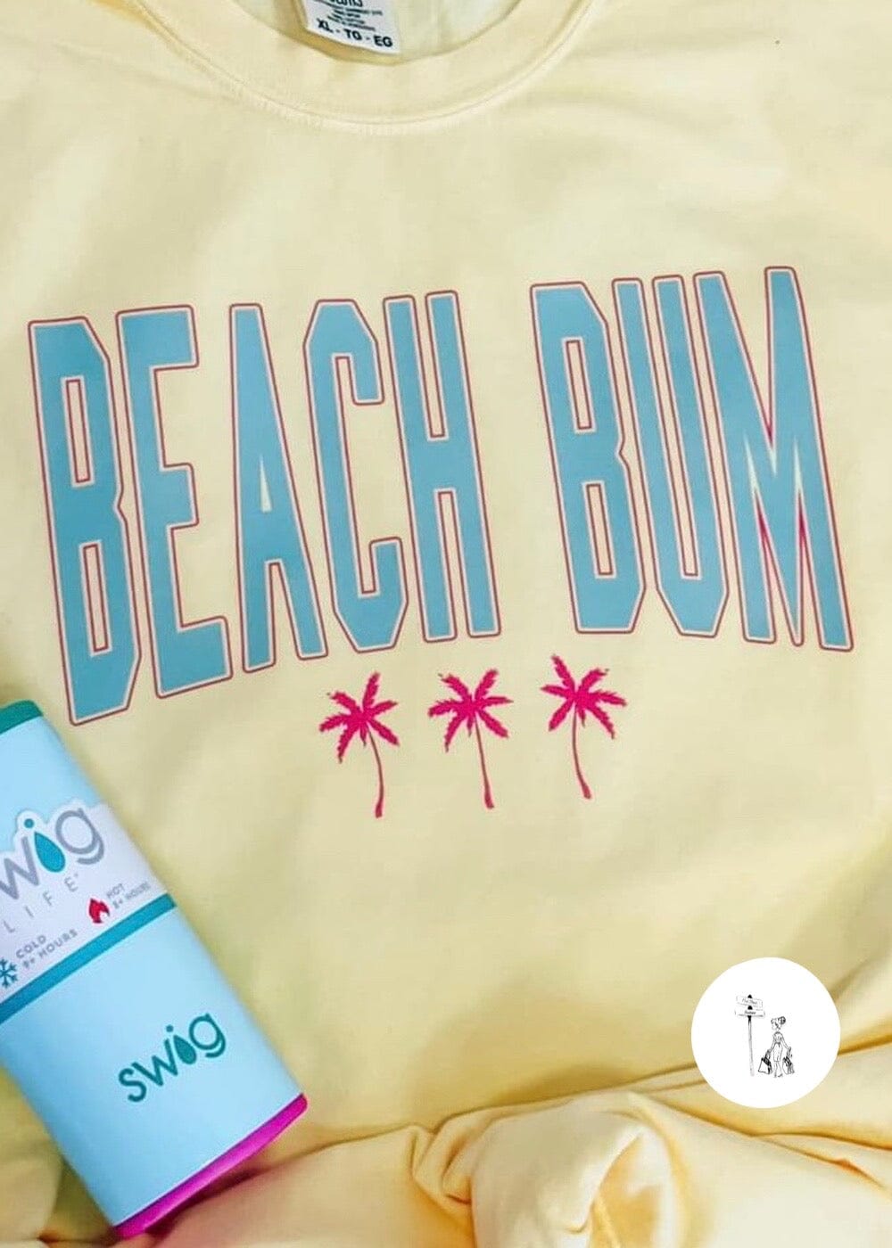 Beach Bum Comfort Color Graphic Tee graphic tee Poet Street Boutique 