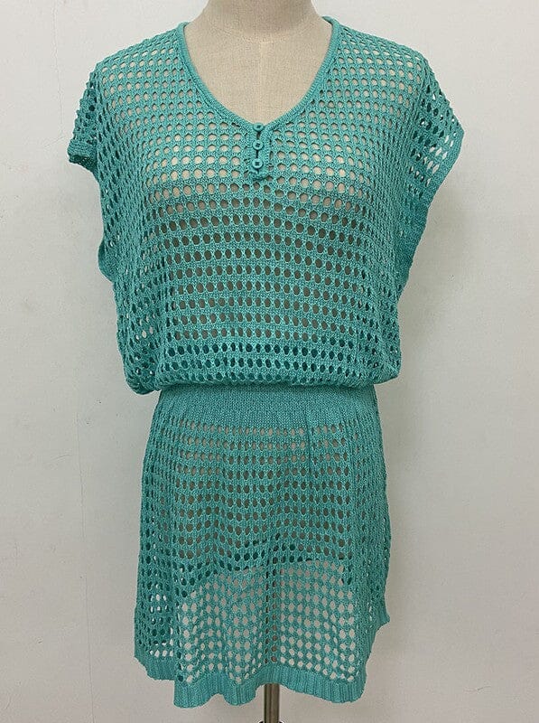 Beach cover up Miss Sparkling Teal S 