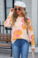 Big flower knit sweater Miss Sparkling ORANGE MULTI S 