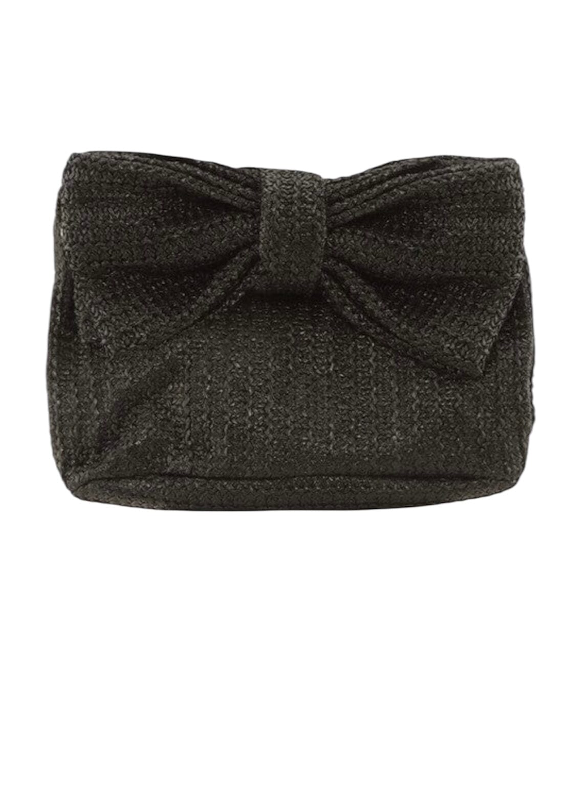 Bow Accent Straw Clutch Bag Bow style clutch Poet Street Boutique 