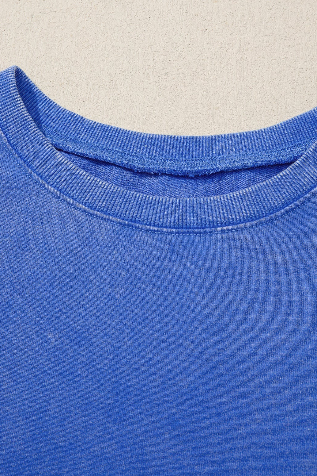 Cotton Mineral Wash Split Hem Tunic Sweatshirt
