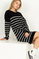 Casually Chic Striped Sweater Dress HYFVE BLACK/CREAM S 