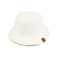 CC Checkered Terry Cloth Bucket Hat terry bucket hat C.C Beige OS 