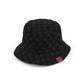 CC Checkered Terry Cloth Bucket Hat terry bucket hat C.C Black OS 