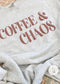 Coffee & Chaos Puff Print Sweatshirt graphic sweatshirt Poet Street Boutique 