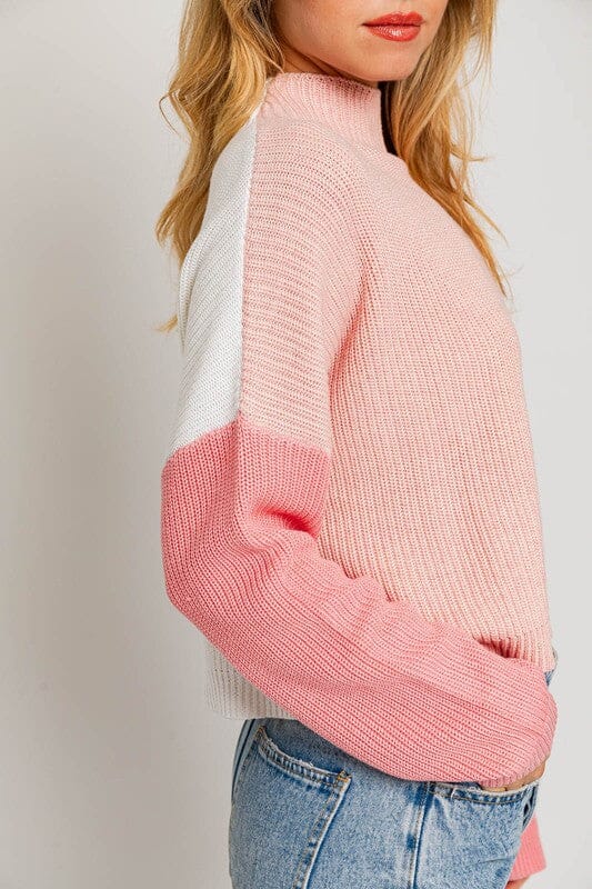 Color Block Oversized Sweater color block sweater LE LIS 