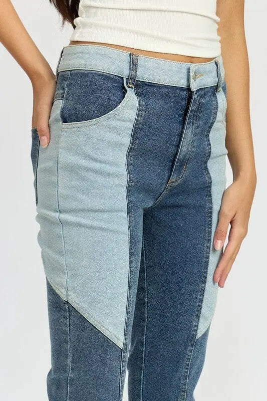 COLOR BLOCK WIDE LEG PANTS Emory Park
